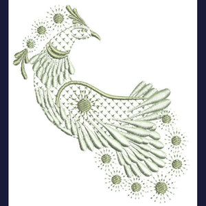 Peacock in Lace - a-stitch-a-half