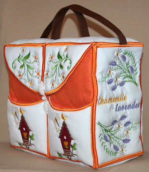 Chamomile and Lavender Tote Bag - a-stitch-a-half
