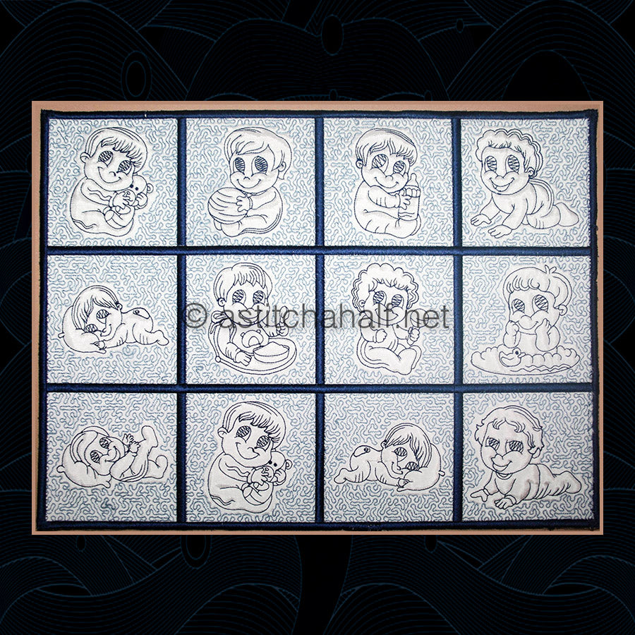 Babies Trapunto - aStitch aHalf