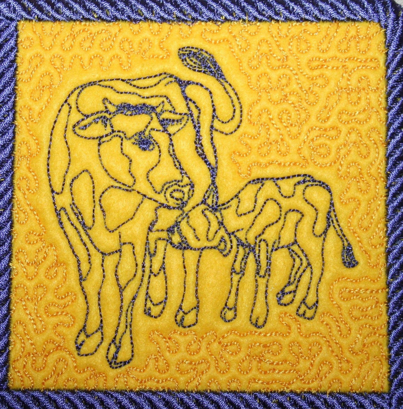 Cow Crazy Trapunto 2 - aStitch aHalf