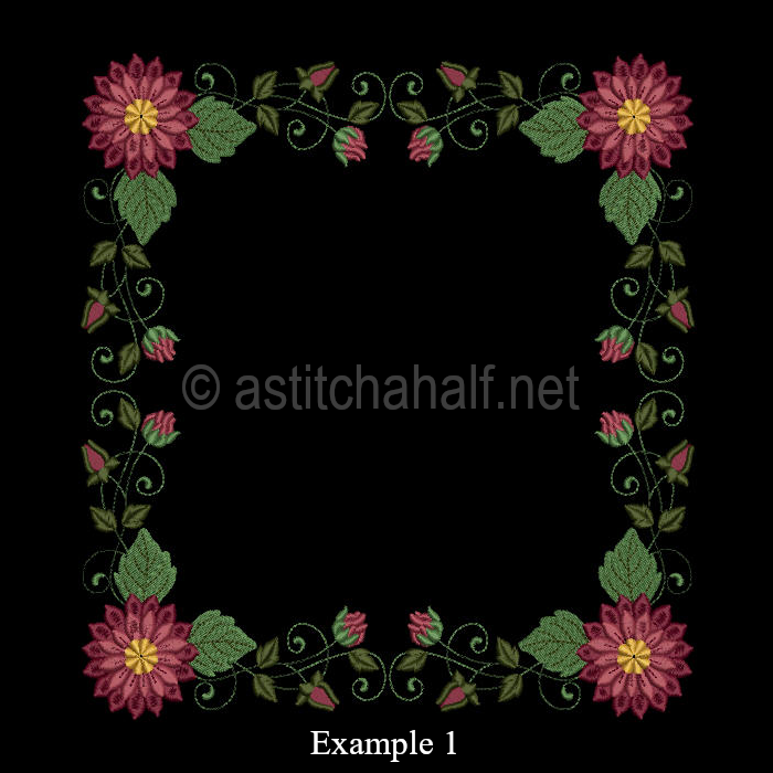 Dashing Dahlias Combo - aStitch aHalf