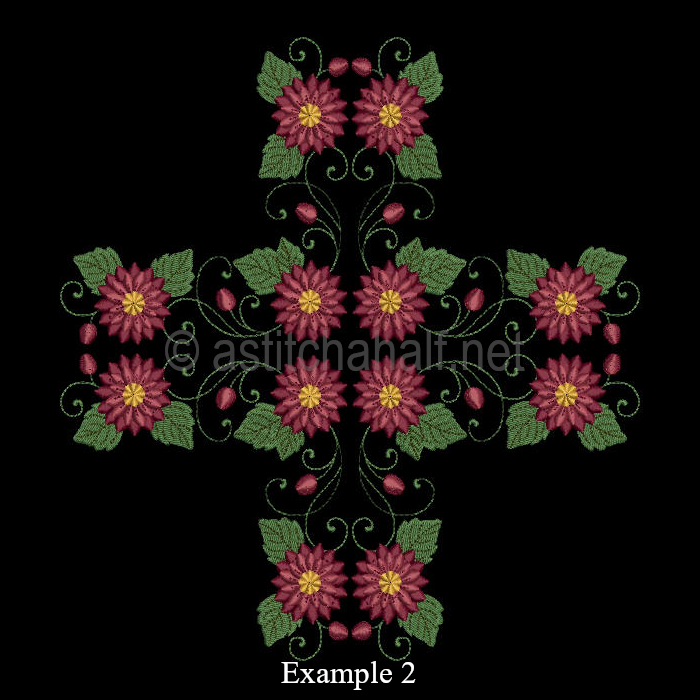 Dashing Dahlias Combo - aStitch aHalf