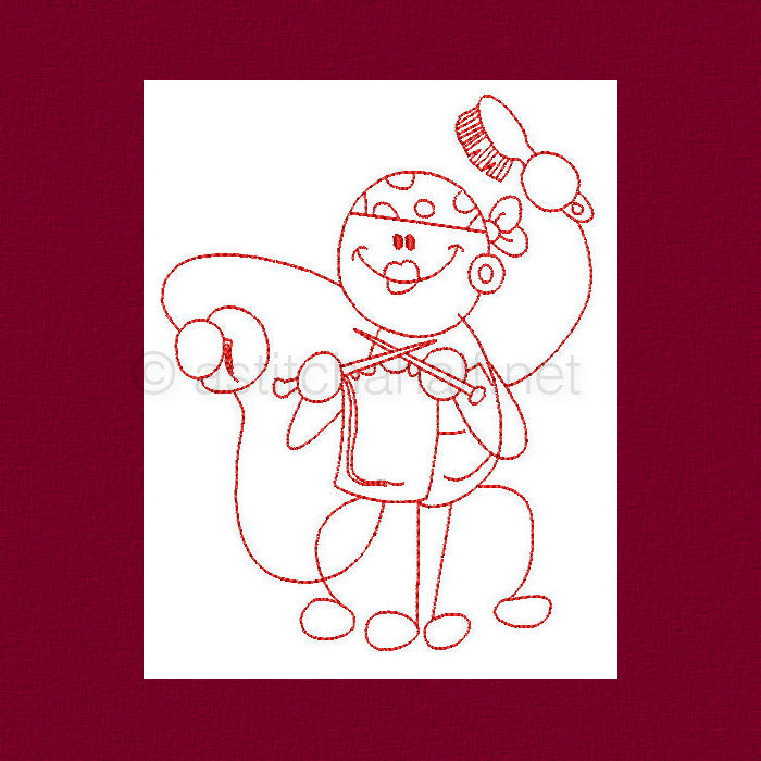 Handy Mandy Redwork Combo