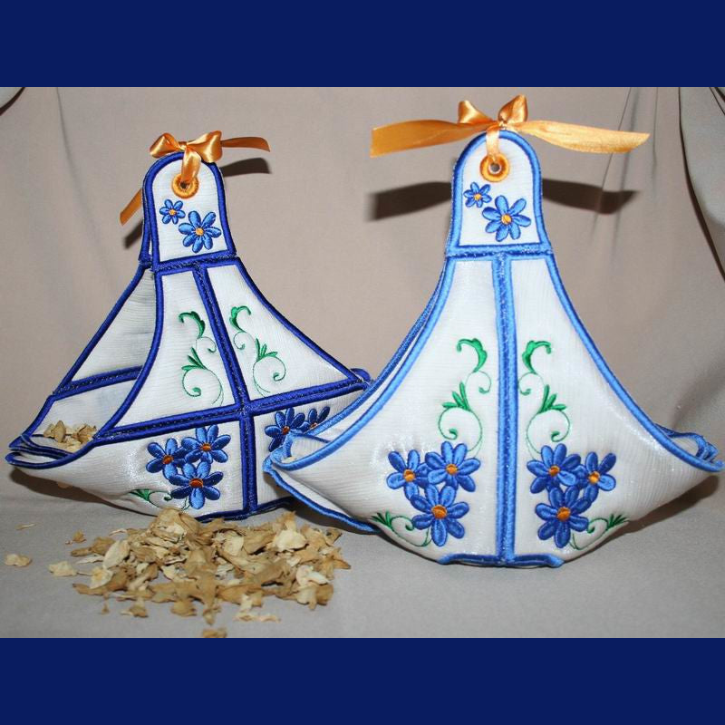 Blue Dew Basket - a-stitch-a-half