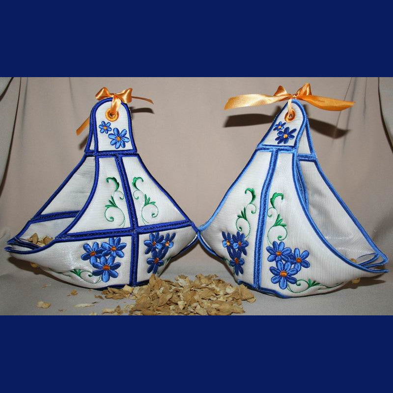 Blue Dew Basket - a-stitch-a-half