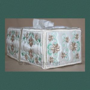 Applique Daisy Charm Tissue box Covers - aStitch aHalf