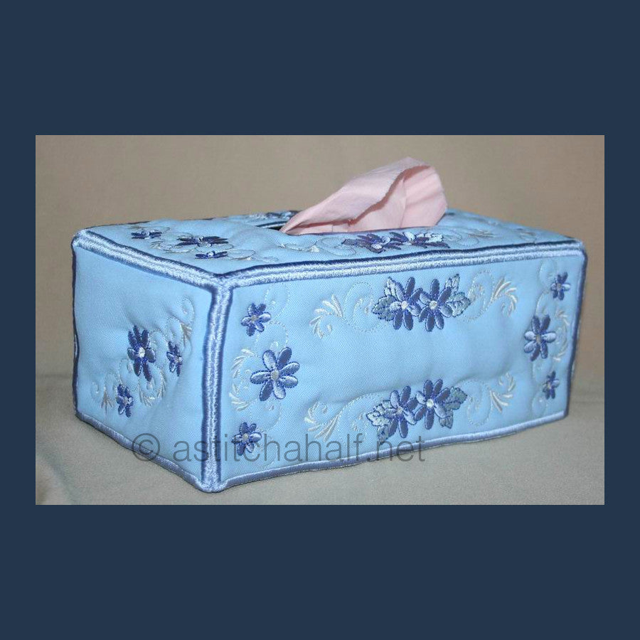 Applique Daisy Charm Tissue box Covers