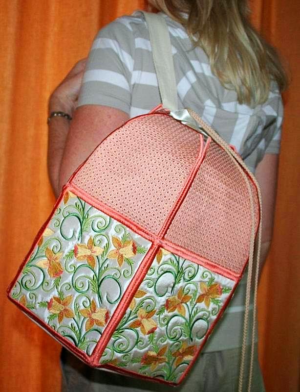 Daffodil Back Pack - a-stitch-a-half