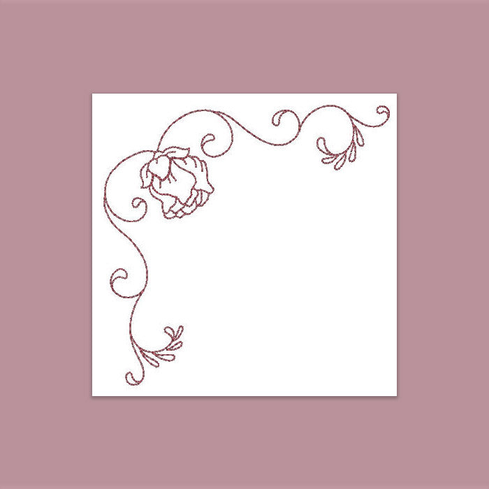 Flowery Charm Redwork Combo