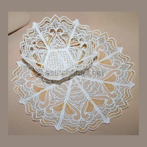 Freestanding Lace Bowl and Doily - aStitch aHalf