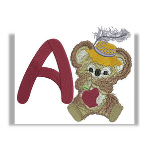 Fuzzy Letter A - a-stitch-a-half