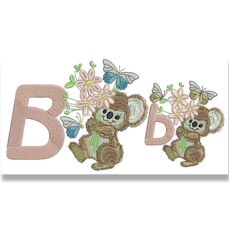 Fuzzy Letter B - a-stitch-a-half