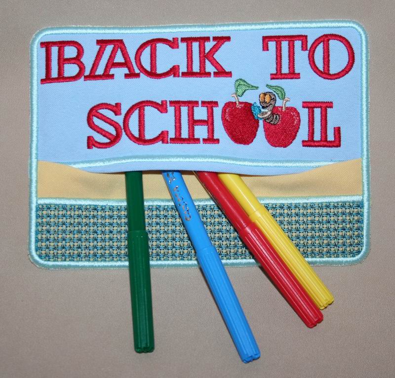 Back to School Pencil Pocket - aStitch aHalf
