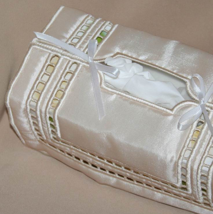 Heritage Lace Hardanger Tissue Box Drape