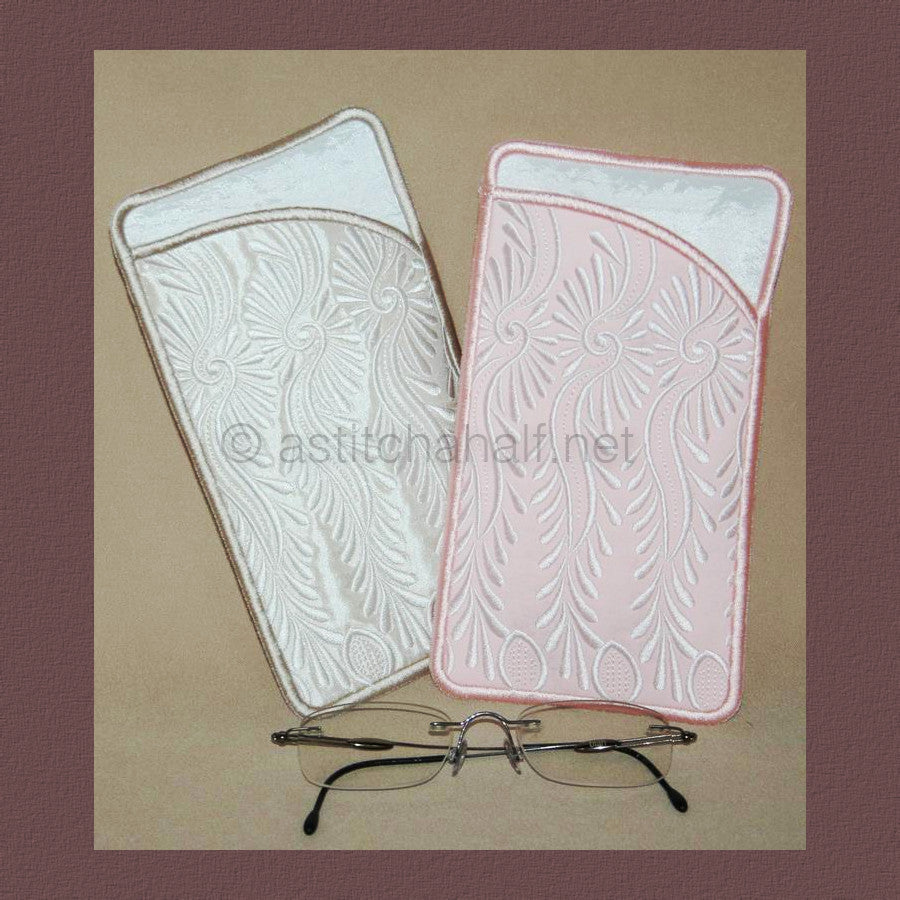 Peacock Lace Eyeglass Case - aStitch aHalf