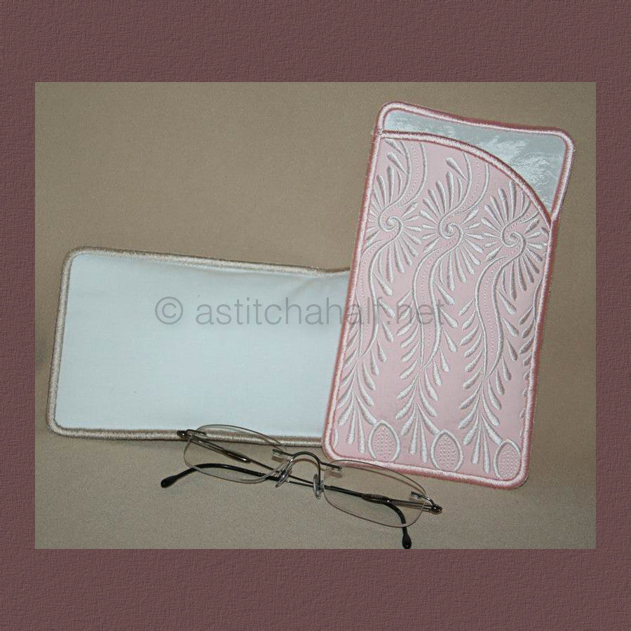 Peacock Lace Eyeglass Case - aStitch aHalf