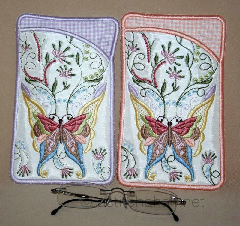 Papillon Eyeglass Case - a-stitch-a-half