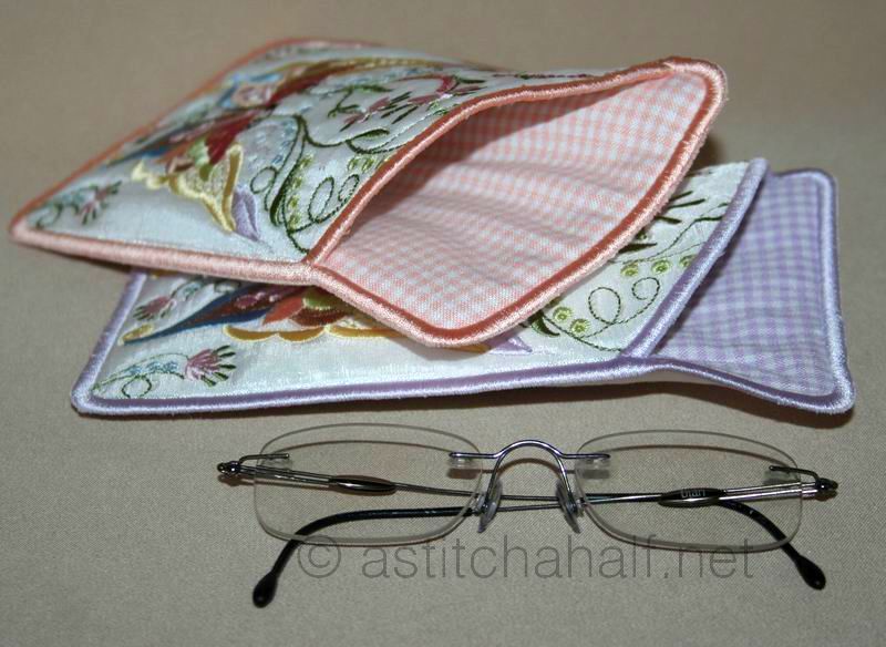 Papillon Eyeglass Case - a-stitch-a-half