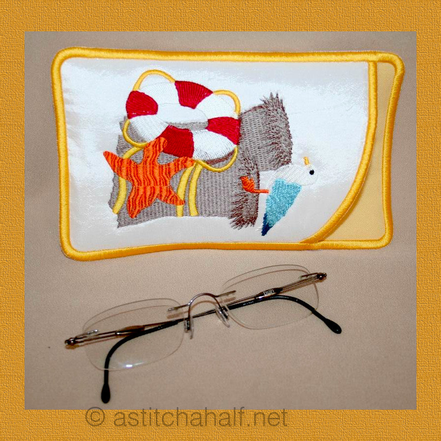 Seaside Eyeglass Case - a-stitch-a-half