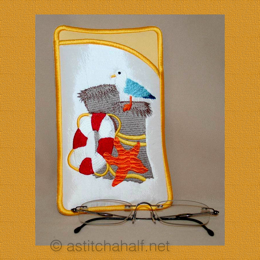 Seaside Eyeglass Case - a-stitch-a-half