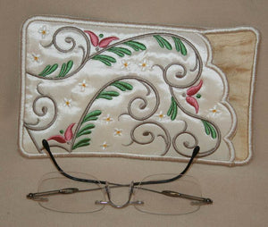Elegant Foliage Eyeglass Case - a-stitch-a-half