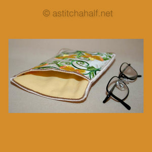 Daffodil Eyeglass Case - a-stitch-a-half