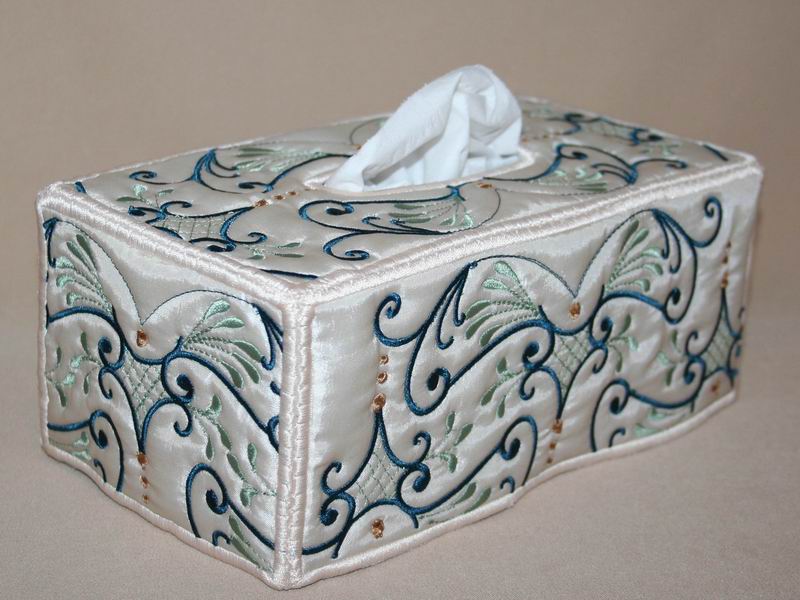 Timeless Tissue Box Cover - a-stitch-a-half