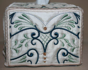 Timeless Tissue Box Cover - a-stitch-a-half