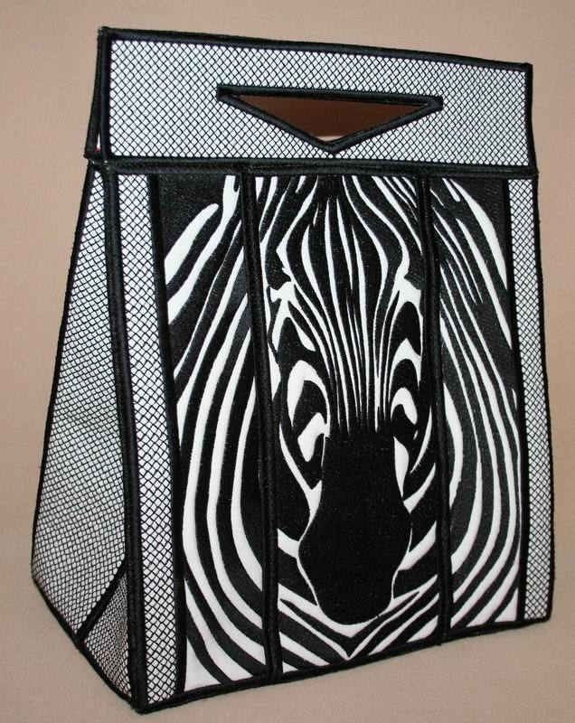 Zebra Tote Bag - aStitch aHalf