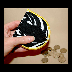 Zebra Coin Pouch - a-stitch-a-half