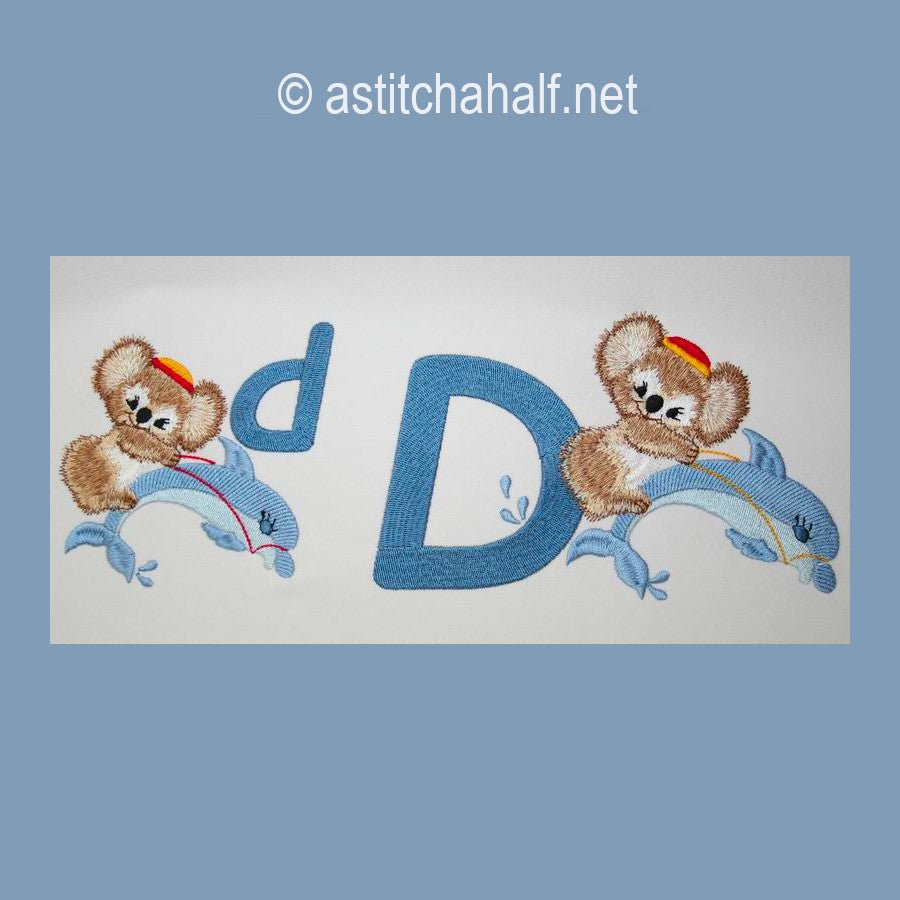 Fuzzy Letter Dd - a-stitch-a-half