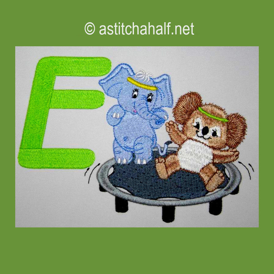 Fuzzy Letter Ee - a-stitch-a-half