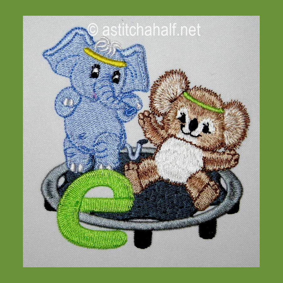 Fuzzy Letter Ee - a-stitch-a-half