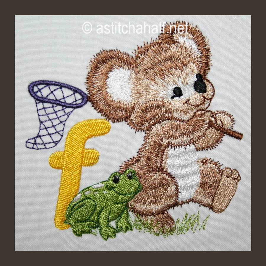 Fuzzy Letter Ff - a-stitch-a-half