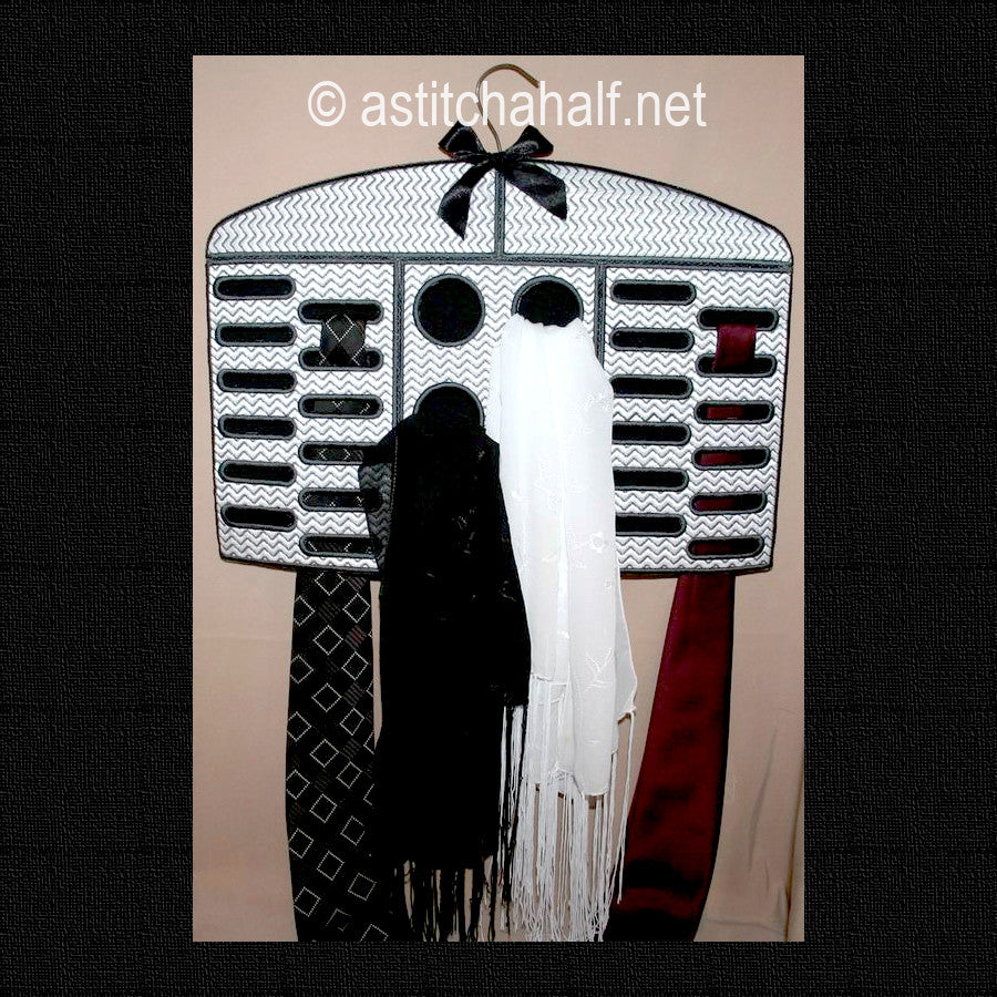 Zebra Tie Organizer - a-stitch-a-half