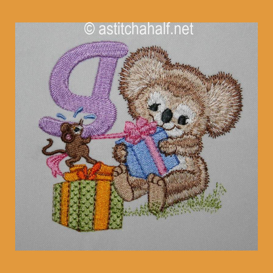 Fuzzy Letter Gg - a-stitch-a-half