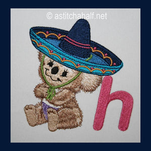 Fuzzy Letter Hh - a-stitch-a-half