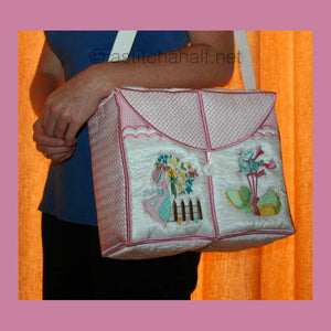 Miss Bonnet Tote Bag 01 - a-stitch-a-half