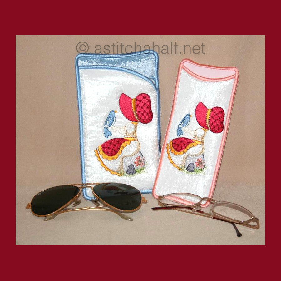 Pretty Bonnet Eyeglass Cases - a-stitch-a-half