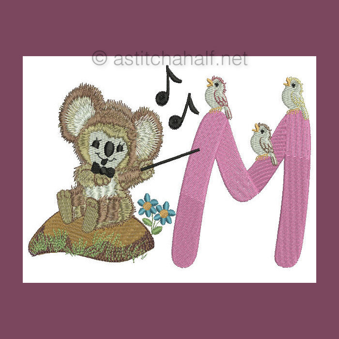 Fuzzy Letter Mm - a-stitch-a-half