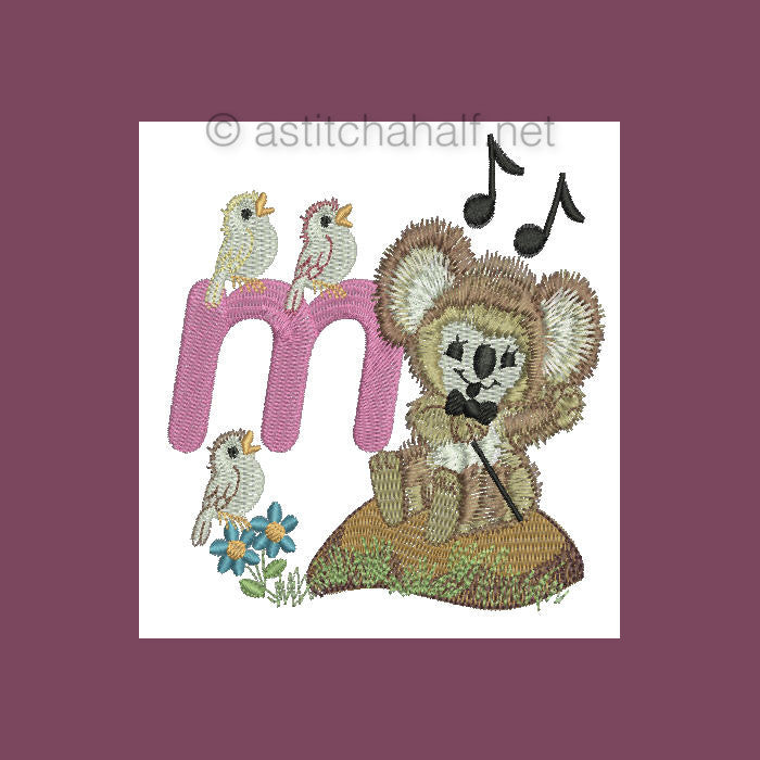 Fuzzy Letter Mm - a-stitch-a-half