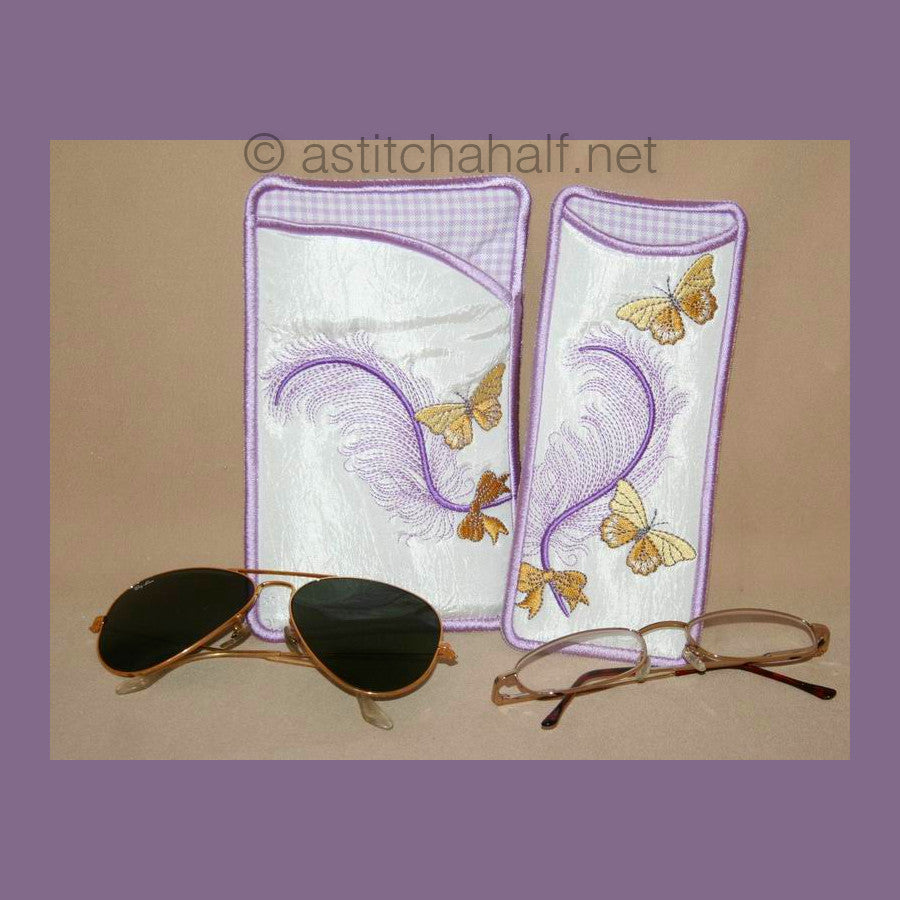 Feathery Eyeglass Cases 03 - a-stitch-a-half