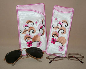 Cherry Blossom Eyeglass Cases - a-stitch-a-half