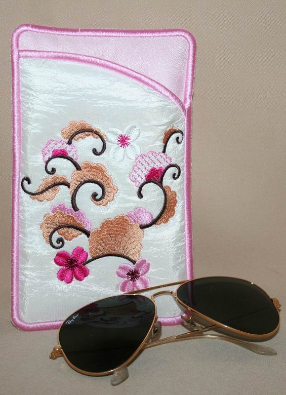 Cherry Blossom Eyeglass Cases - a-stitch-a-half