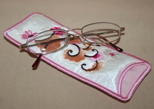 Cherry Blossom Eyeglass Cases - a-stitch-a-half