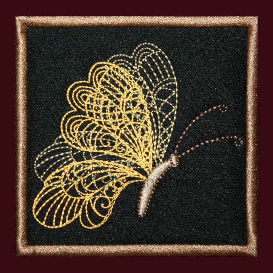 Butterfly Placemat 01 - aStitch aHalf