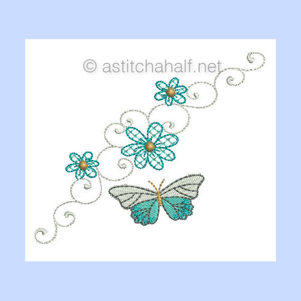 Lacy Daisy Outlines - a-stitch-a-half