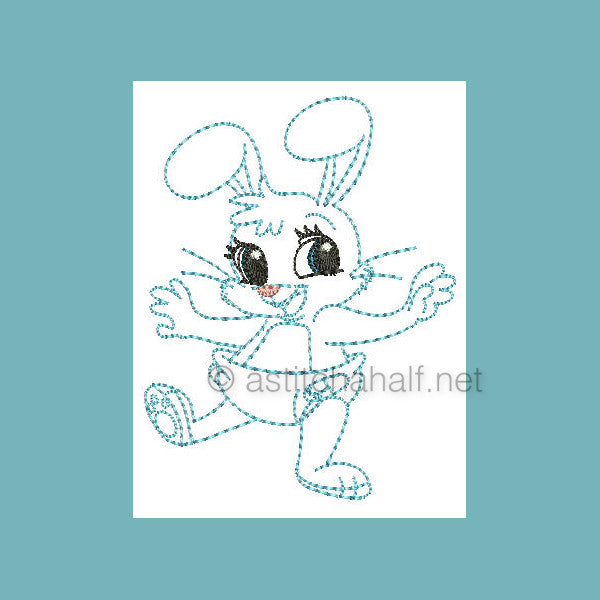 Button Nose Bunnies - a-stitch-a-half