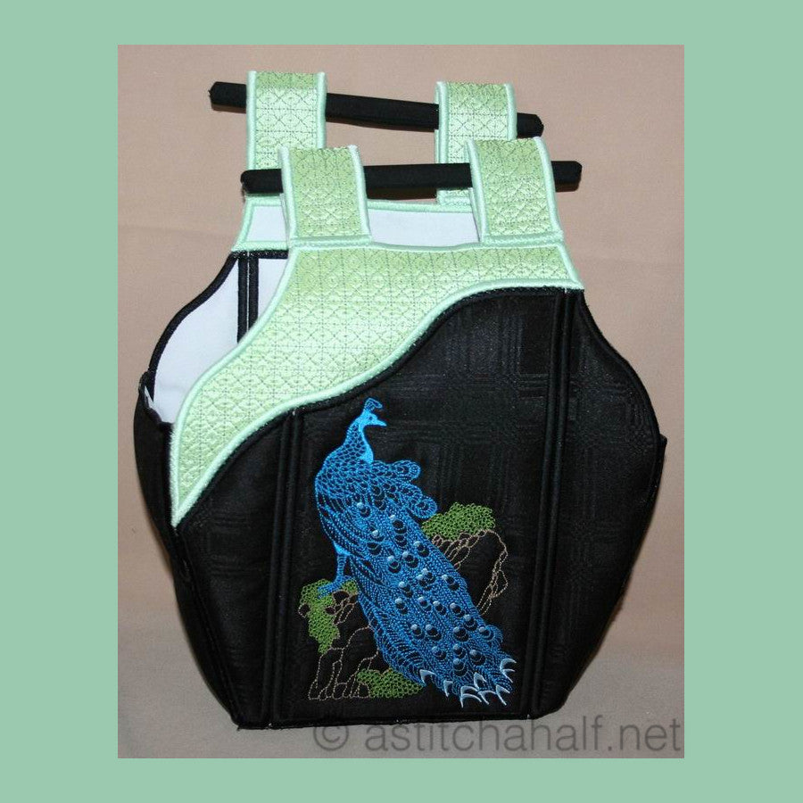 Chinese Peacock Tote Bag 03 - a-stitch-a-half