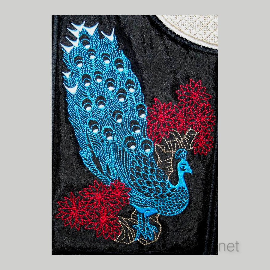 Chinese Peacock Tote Bag 04 - a-stitch-a-half
